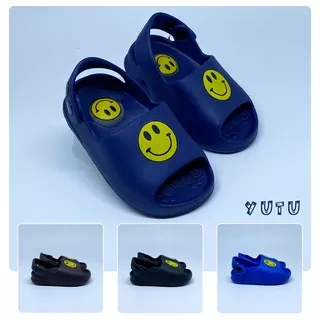 Sandal yutu 714C Anak laki-laki Sandal baim anak Bunyi Cit-cit Sandal anak Tali belakang smile