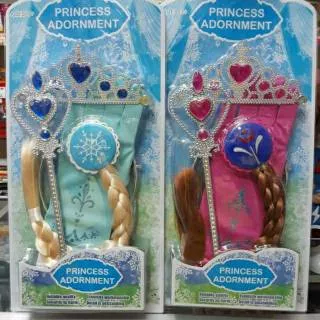 Mahkota FROZEN Mainan Aksesoris Sarung Tangan Tongkat Princess Adornment