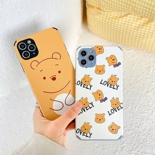 ?Ready Stock? IPhone 13 12 11 Pro Max 12 Mini XS Max XR X 8 7 Plus 6s 6 Plus Case Cute Yellow Bear Lambskin Phone Case Soft Protective Cover