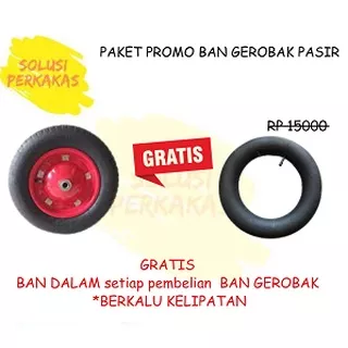 Ban GEROBAK Pompa / BAN MATI Gerobak Sorong IMPORT / Wheel Barrow model ARTCO UNIVERSAL DENGAN VELG