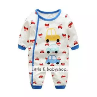 Romper Bayi Doodles Cars / Long Romper Bayi / Romper Panjang / Sleepsuit Buka Kaki