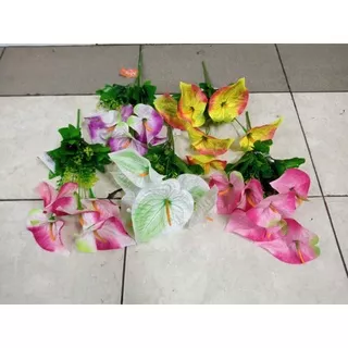 bunga calla lily palsu / bunga calla lily artificial /cala lily murah / bunga dekorasi