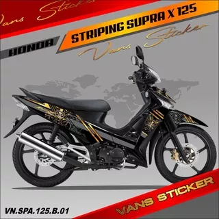 Striping honda supra x 125 tahun 2008_lis sticker variasi motor supra x 125