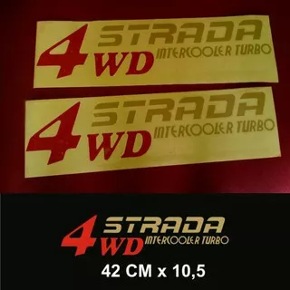 Sticker 4wd strada intercooler turbo mitsubishi l200 triton