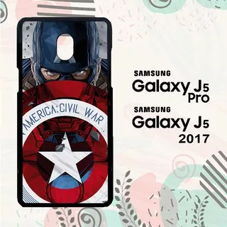 Casing Samsung J5 Pro | J5 2017 Custom Hardcase HP Captain America Superhero O0289