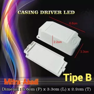 Box Casing Plastik for LED Driver Tipe B Ukuran 6,6 x 3,3 x 2,2 cm