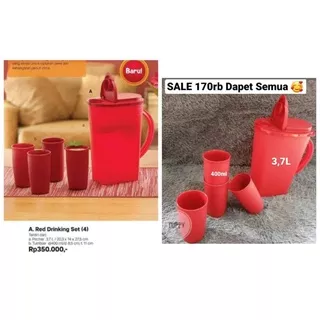 Outdoor Dining Pitcher 3,7L(Red drinking set)