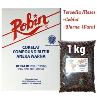 Meses 1 Kg Robin GOGO Coklat / Warna Warni Meses Kiloan Meises Ceres bahan kue Makassar