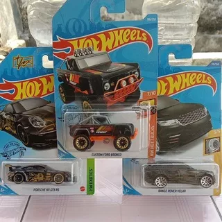 Hotwheels porsche 911 gt3 rs hitam hot wheels range rover velar hitam ford bronco thr hitam lamborghini police