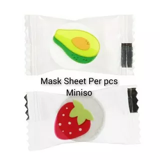 Miniso Compressed Facial Mask Per Sheet Charcial Bamboo Tencel