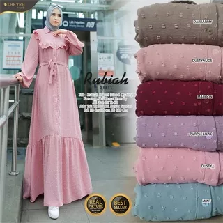 RUBIAH DRESS GAMIS POLOS BAHAN RUBIAH IMPORT ORIGINAL KHEYRA