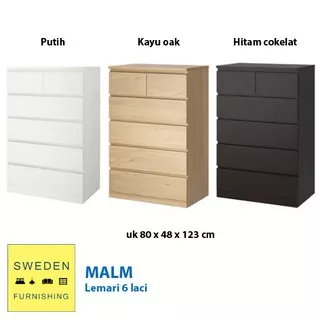 MALM lemari 6 laci