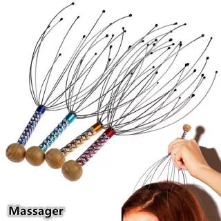 Head Relax Massage Tools / Neck Stress Relief Massager / Release Head anti-stress Skin Care Claw Massager / Octopus Scalp Stress Relax Spa Healing Alloy Massager