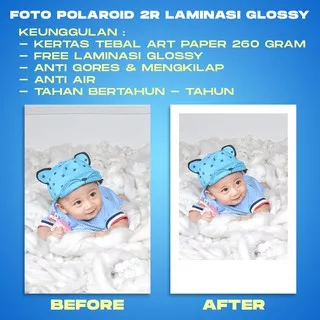 CETAK POLAROID 2R LAMINASI GLOSSY DAN LAMINASI DOFF PROSES CEPAT BANYAK BONUS