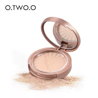 O.TWO.O 8 Color Pressed Powder Faces Powder Long-lasting with Puff