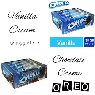 Biskuit Oreo Choco Vanilla Kotak / Oreo Choco Creme Kotak 12 pcs - Biskuit Oreo coklat vanilla