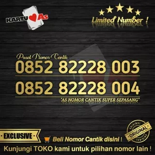 Nomor Cantik TELKOMSEL AS Sepasang 003 004 Tripel ekor rapi / No cantik AS Promo Murah super rapi