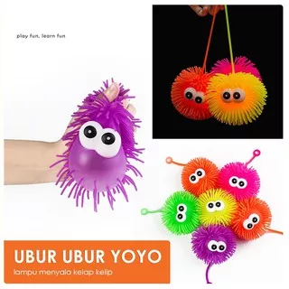 KC Baby - Puffer Ball / Mainan Yoyo / Mainan Karet LED / Mainan Bola Bentuk Ubur-Ubur / Mainan Anak