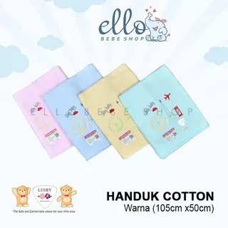 Ewv73 ? ELLOBEBE ? LIBBY Handuk Libby Cotton Uk 105 x 50 cm ( Handuk Bayi Halus bahan Katun ) .,