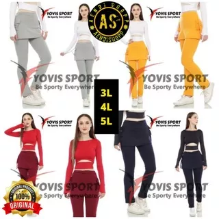 Celana Senam Olahraga Wanita Jumbo Celana Zumba Aerobic Bawahan Sporty Kekinian Terbaru Yovis Sport Rok