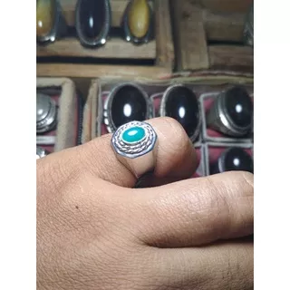 cincin batu bacan minion  sedia bacan pandan lumut pirus persia