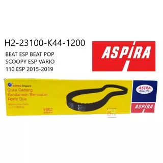 VBelt Aspira (V-Belt ONLY) BEAT ESP SCOOPY ESP (2015-2019) H2-23100-K44-1200 ORIGINAL ASPIRA