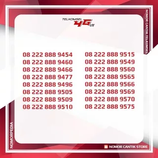 SIMPATI LOOP 4G CANTIK MURAH 222 888 | Nomor Telkomsel Kartu Perdana Nomer Nocan Non 10 Digit