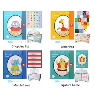 BUKU EDUKASI ANAK Letter Magnetic Book / ABC Book / Mainan Edukasi Anak / Alphabet Spelling Book
