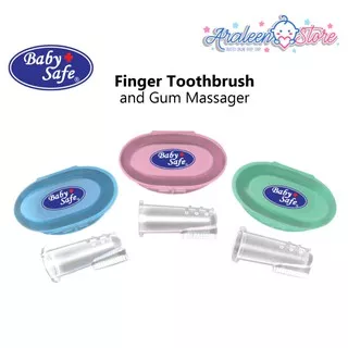 Baby Safe Finger Toothbrush Gum Massager with case Sikat Lidah Bayi TB001 Finger Brush