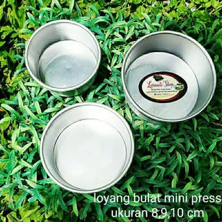 Loyang Bulat Mini Alumunium Press1 set Ukuran 8,9,10 cm