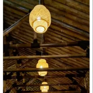 Lampion bambu /lampu hias bambu/ lampu hias gantung/lampucafe unik