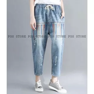 Celana Jeans Korea / Kimberly Pants / Sandra Baggy Pants / Celana Jeans Wanita