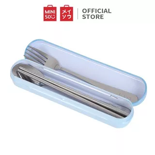 MINISO Cutlery Set Alat Makan Ocean/Fruit series 3 Pack Sendok+Garpu+Sumpit Anak Peralatan Makan