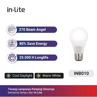 Lampu LED 14 Watt Putih In-Lite INB010 CooldayLight E27