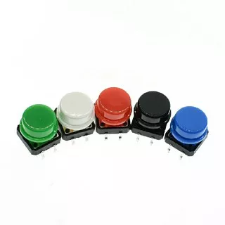 Momentary Tactile Switch Push Button 12x12mm with Cap Hat