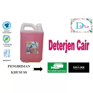 DETERJEN CAIR KHUSUS GOJEK/GRAB DETERJEN LAUNDRY D`CLE EXTRA AROMA STRONG 5LITER