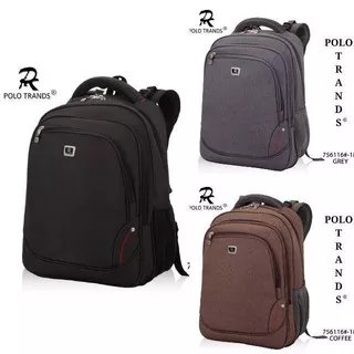 Tas Ransel Laptop Kerja Kantor Original Polo Tas Punggung Pria Backpack USB Kuliah Multifungsi Impor