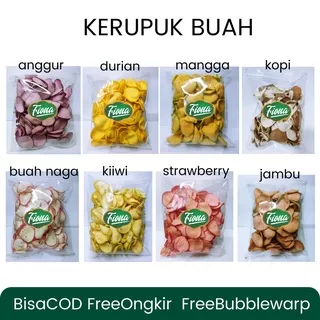 Kerupuk Buah Krupuk Durian Strawberry Anggur Buah Naga Sirsak Kopi Mangga Khas Malang - BISA COD Garansi Renyah