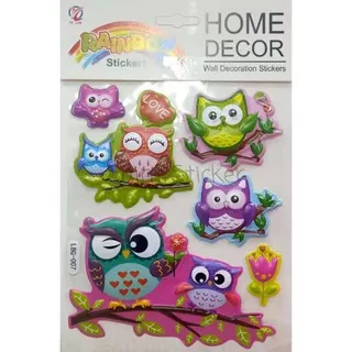 Wall Sticker Stiker Dinding Gambar Tempel Anak Karakter Burung Hantu Owl