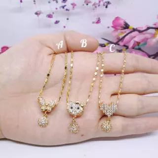 Kalung pandora love kitty kupu2 tersedia uk anak dan dewasa