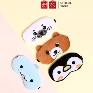 MINISO Penutup Mata Eye Cover Eye Mask Untuk Tidur Masker Sleeping Mask Kacamata Tidur Tali Ikat