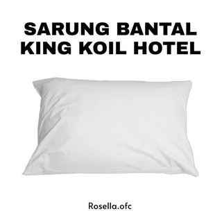 Sarung Bantal Guling Kingkoil Hotel Jumbo King Koil Villa Homestay Putih Polos Salur Embos