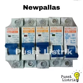 MCB Newpallas 1 Phase 2A, 4A, 6A, 10A, 16A, 20A, 25A, 32A Pemutus Arus 2A-32A