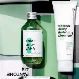 KRAVE BEAUTY : matcha hemp hydrating cleanser, beet the sun, and toner kale lalu yAHA