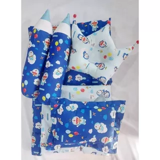 set kasur bantal guling bayi Doraemon / set bedcover bayi karakter