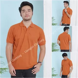 Kaos Polo Unisex Merah Bata / Kaos Kerah / Poloshirt / Polo Shirt Pendek