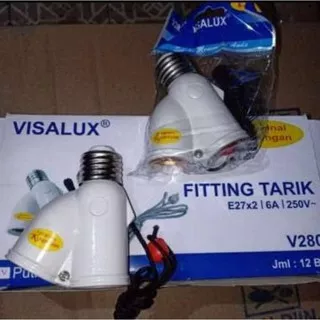 FITTING GANTUNG SAKLAR TARIK 2 LAMPU