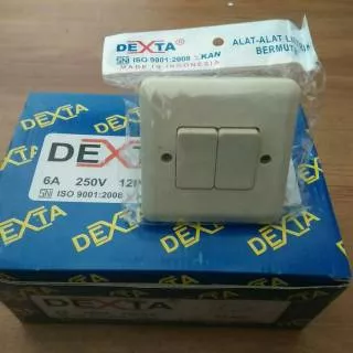 Saklar Tembok Double On/Off IB Inbow Seri DEXTA DX-802