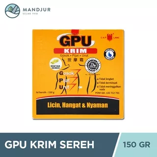 GPU Krim Sereh 150 Gr - Krim Urut Tidak Lengket dan Berminyak