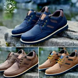 Sepatu Formal Original Pria Bahan Kulit Moofeat Ring asli kantor kerja kuliah coklat tan hitam 39-43